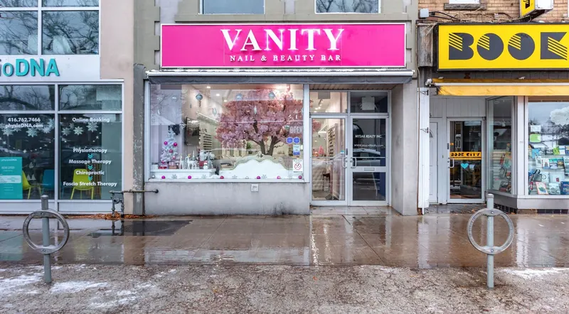 Vanity Nail & Beauty Bar storefront on Bloor Street West